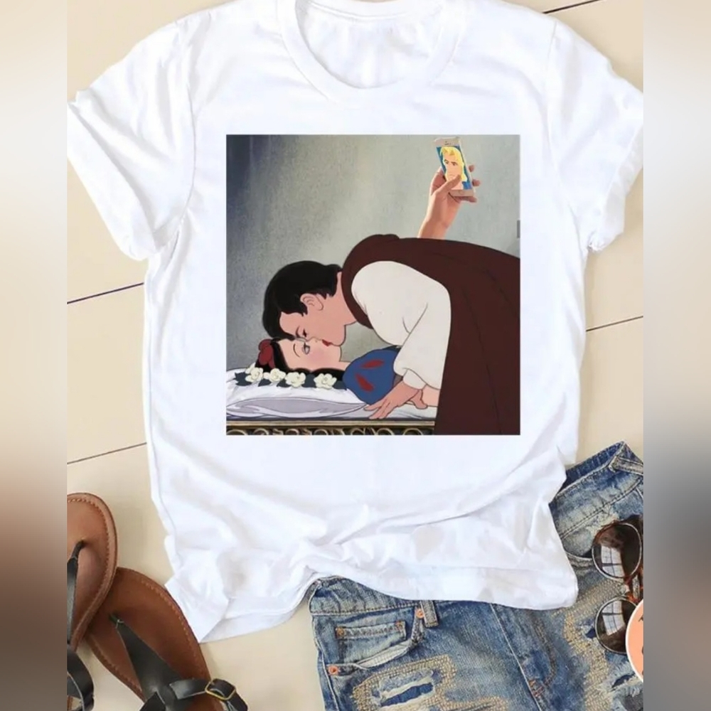 Funny Snow White T-Shirt ♡ New S